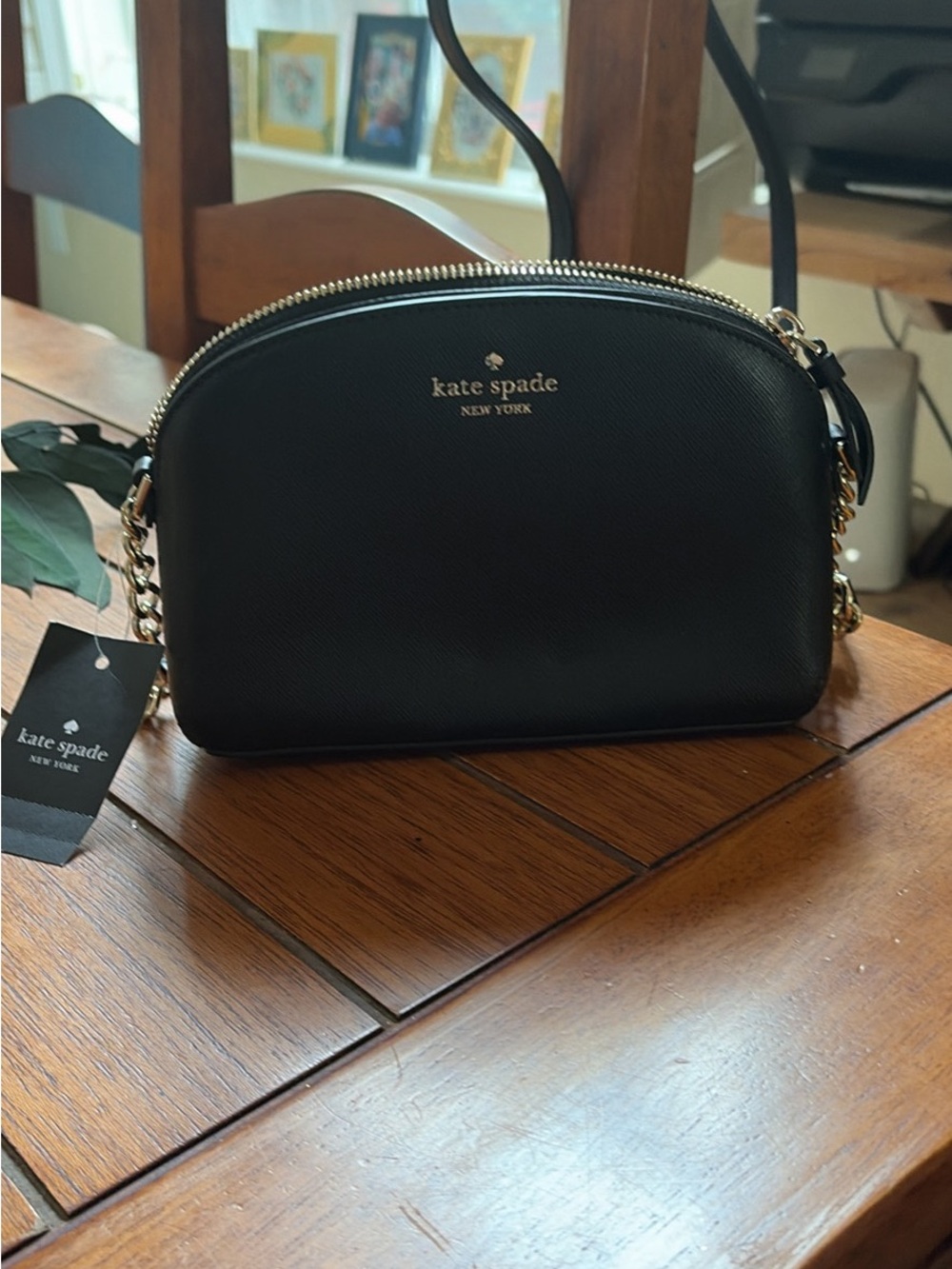 kate spade New York Black Leather Crossbody Bag